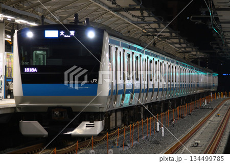 高架化した浦和駅に停車中の京浜東北線E233系電車(2009年12月) 高架化した浦和駅に停車中の京浜東北線E233系電車(2009年12月) 134499785