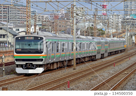 東海道本線　相模貨物　JR東日本　E231系1000番台　K-15編成（国府津） 134500350