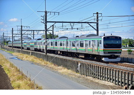 高崎線　岡部－深谷　JR東日本　E231系1000番台　K-12編成（国府津） 134500449