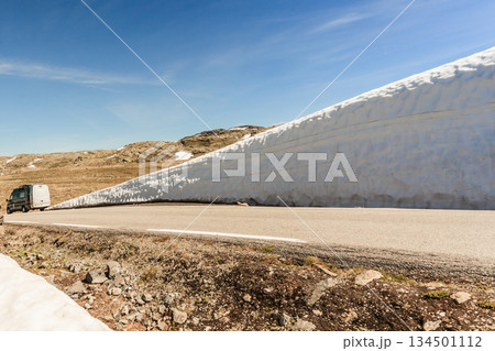 Camper car in norwegian mountains Camper car in norwegian mountains 134501112