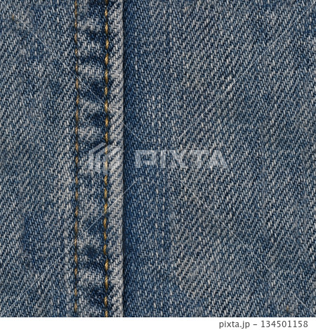 Seamless Denim fabric with seams, denim jacket, denim pants, for background or fabric sample sale. Seamless Denim fabric with seams, denim jacket, denim pants, for background or fabric sample sale. 134501158
