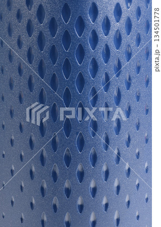 Blue textured rubber surface with raised diamond grip pattern 134501778