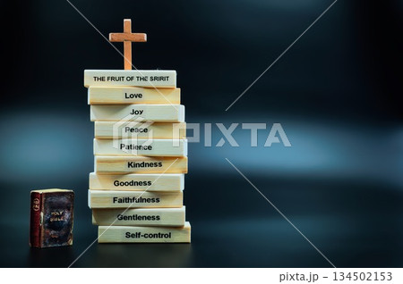The Fruit of The Spirit Wooden Cross Up Top 134502153