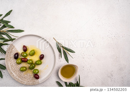 Green and black olives Green and black olives 134502203