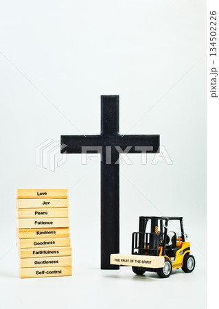 The Fruit of The Spirit Stack Dark Cross With Forklift 134502226