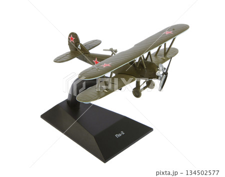 Military plane model isolated on white background Military plane model isolated on white background 134502577