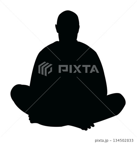 a man sitting body silhouette vector 134502833