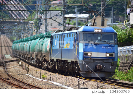 中央本線 上野原 JR貨物 EH200-3(高崎)+タキ1000-869 中央本線 上野原 JR貨物 EH200-3(高崎)+タキ1000-869 134503769