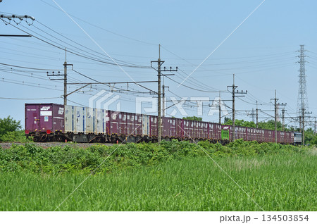 中央本線　東川口－東浦和　JR貨物　EF65（新鶴見）+コキ104-1383 134503854