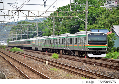 東海道本線　二宮－国府津　JR東日本　E231系1000番台　K-39編成（国府津） 134504373