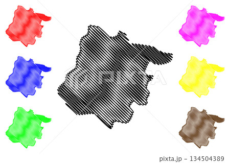 Tenkasi district (Tamil Nadu State, Republic of India) map vector illustration, scribble sketch Tenkasi map Tenkasi district (Tamil Nadu State, Republic of India) map vector illustration, scribble sketch Tenkasi map 134504389