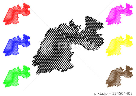 Tiruvannamalai district (Tamil Nadu State, Republic of India) map vector illustration, scribble sketch Central Arcot, Tiruvannamalai Sambhuvarayar map Tiruvannamalai district (Tamil Nadu State, Republic of India) map vector illustration, scribble sketch Central Arcot, Tiruvannamalai Sambhuvarayar map 134504405