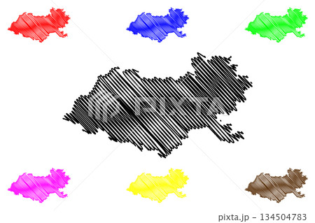Virudhunagar district (Tamil Nadu State, Republic of India) map vector illustration, scribble sketch Virudhunagar map Virudhunagar district (Tamil Nadu State, Republic of India) map vector illustration, scribble sketch Virudhunagar map 134504783