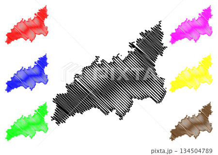 Washim district (Maharashtra State, Amravati Division, Republic of India) map vector illustration, scribble sketch Washim map Washim district (Maharashtra State, Amravati Division, Republic of India) map vector illustration, scribble sketch Washim map 134504789