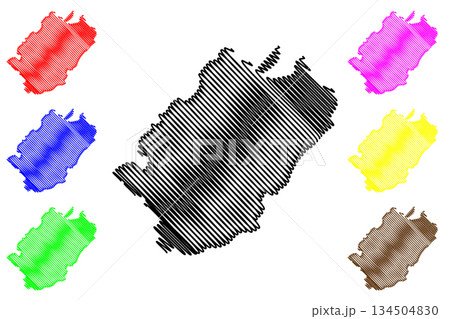 Yamunanagar district (Haryana State, Republic of India) map vector illustration, scribble sketch Yamunanagar map Yamunanagar district (Haryana State, Republic of India) map vector illustration, scribble sketch Yamunanagar map 134504830