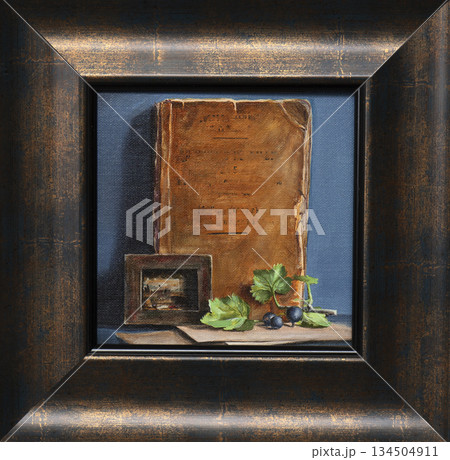 still life, oil painting, handmade drawing still life, oil painting, handmade drawing 134504911