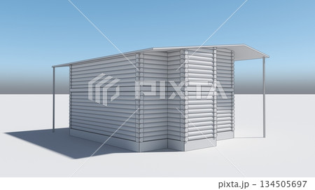 exterior of a country house, cottage, visualization, 3D illustration exterior of a country house, cottage, visualization, 3D illustration 134505697