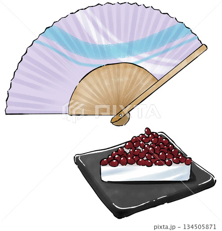 扇子と水無月 扇子と水無月 134505871