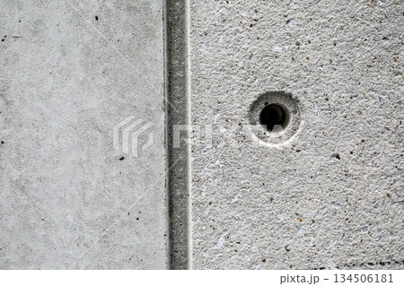 Concrete Wall Texture with Bolt Hole Detail Concrete Wall Texture with Bolt Hole Detail 134506181