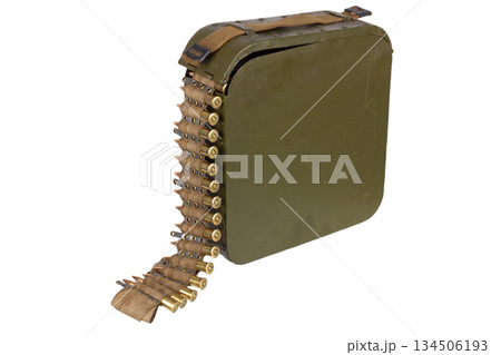 Machine Gun Ammo Belt with Ammunition 134506193