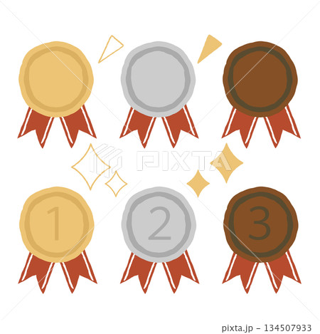 手描きで優しい印象のランキングメダル 134507933