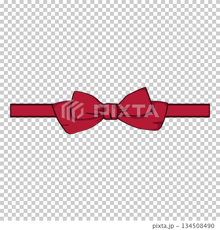 Red Satin Bow Isolated 134508490