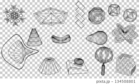 オブジェ線画 オブジェ線画 134508801