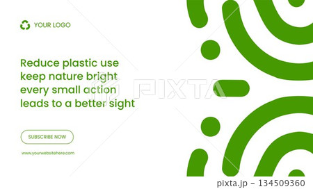 Plastic Waste Reduction Campaign Flat Cartoon Hand Drawn Thumbnail Background Illustration 134509360