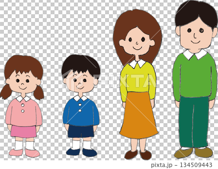 老若男女大人と子供のセット 老若男女大人と子供のセット 134509443