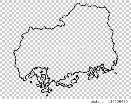 廣島縣地圖(空白地圖) 廣島縣地圖(空白地圖) 134509480