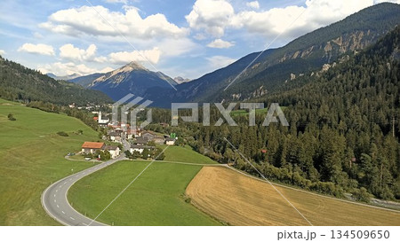 Chur, Switzerland - August 11 2022: View From Bernina Express from Tirano Italy 134509650