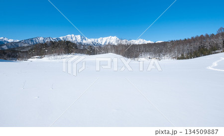中山高原・スノートレッキング （北アルプスの眺め） 134509887