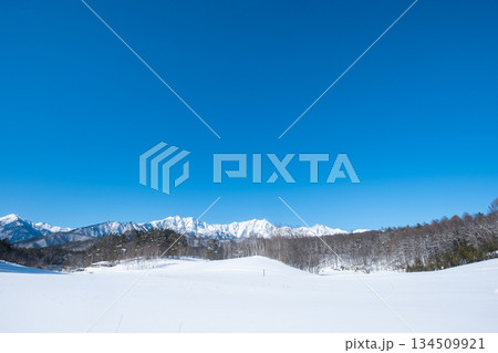 中山高原・スノートレッキング （北アルプスの眺め） 134509921