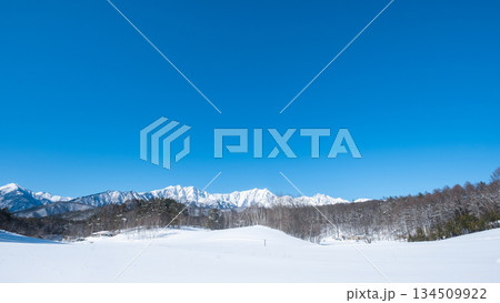 中山高原・スノートレッキング （北アルプスの眺め） 134509922