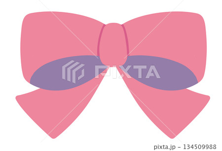 ツートンカラーのリボン素材ピンクと紫 134509988