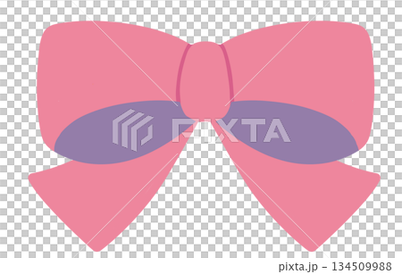 ツートンカラーのリボン素材ピンクと紫 134509988