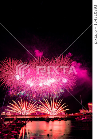 （静岡県）熱海100万ドルの夜景と海上花火 134510893