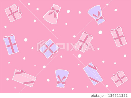 ピンクのクリスマスプレゼントの背景パターン ピンクのクリスマスプレゼントの背景パターン 134511331