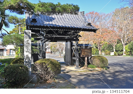 越谷散歩・浄土宗 天嶽寺　総門/山門　　越谷市越ヶ谷 134511704