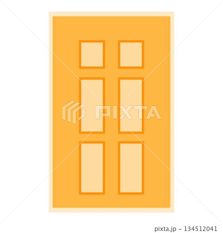 House door. Cartoon closed contemporary door House door. Cartoon closed contemporary door 134512041