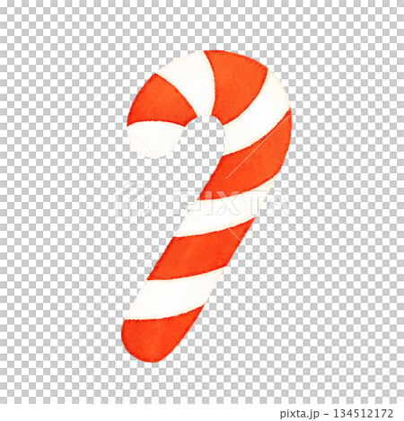Hand drawn cute candy cane illustration Hand drawn cute candy cane illustration 134512172