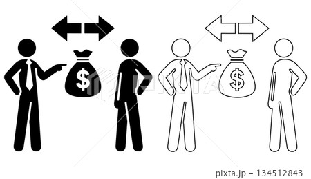 Title: A person throwing a ball at a target with concentric circles and a stand 134512843