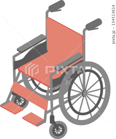 車椅子のアイソメトリックイラスト 134513614