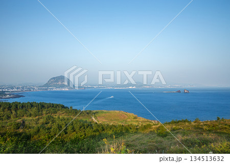 The view from Songaksan Mountain in Jeju 134513632