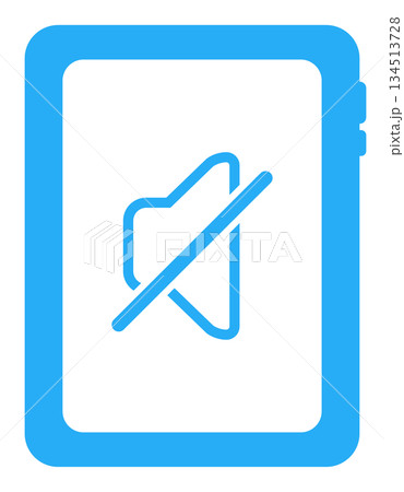 ミュートしたタブレット端末のアイコン 134513728