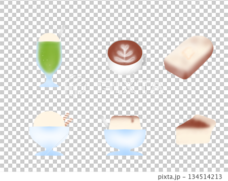 Cafe menu illustration set 134514213