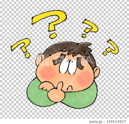 不確定的男孩和問號 不確定的男孩和問號 134514927