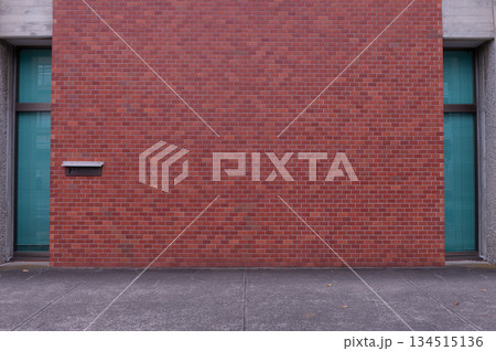 street wall background ,Industrial background, empty grunge urban street with warehouse brick wall street wall background ,Industrial background, empty grunge urban street with warehouse brick wall 134515136