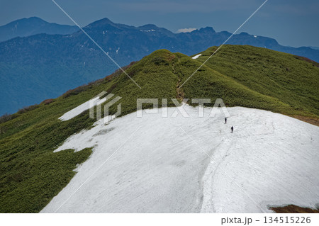 茂倉岳から見る谷川連峰・一ノ倉岳と上州武尊山・日光白根山 茂倉岳から見る谷川連峰・一ノ倉岳と上州武尊山・日光白根山 134515226