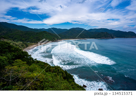 恋ヶ浦の海岸風景（串間市） 134515371